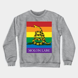 Molon Labe Rainbow Gadsden Crewneck Sweatshirt